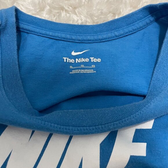 NIKE The Nike Tee Mens XLarge Short Sleeve Blue Logo Tshirt - Picture 2 of 6